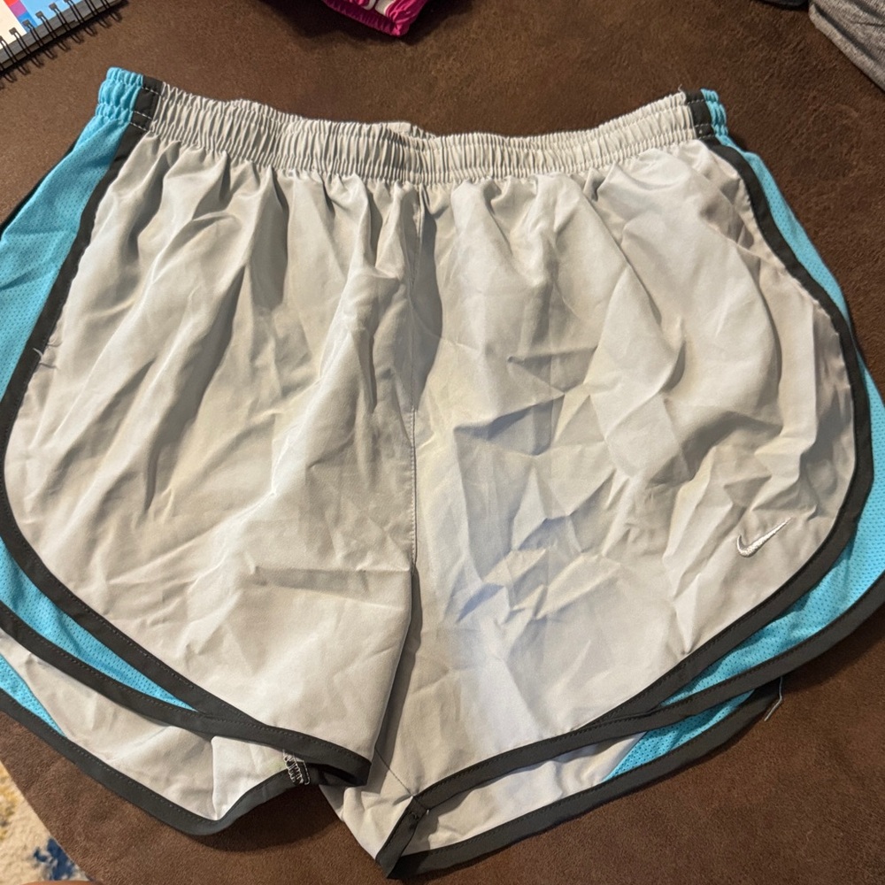 Nike Women's Athletic Shorts in Gray and Blue